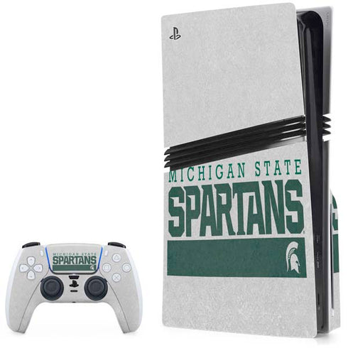 Michigan State University Spartans Marquee PS5 Pro Disk Bundle  Skin